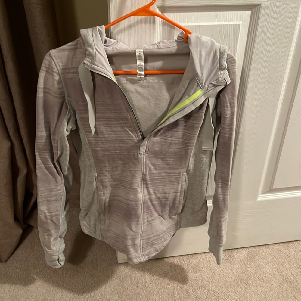 Quarter zip hooded jacket